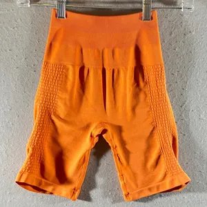 779 | Alphalete Seamless High Waisted Compression Biker Shorts‎ Orange Womens XS thumbnail 1