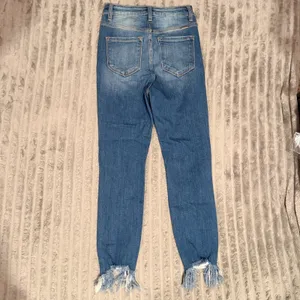 KanCan Signature Skye High Ankle Skinny Jeans Distressed Frayed Hem Blue Size 26 thumbnail 8