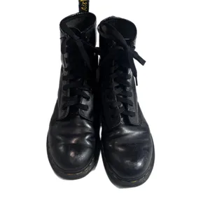 Dr. Martens 8-Eye Black Leather Lace-Up Combat Boots UK 6 US Women 8 thumbnail 17