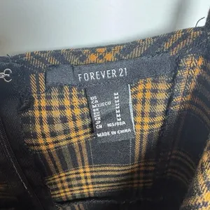 Forever 21 Women's Brown and Black Plaid Square Neck Sleeveless Mini Dress thumbnail 4