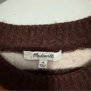 Madewell Striped Balloon Sleeved Crewneck Sweater thumbnail 4