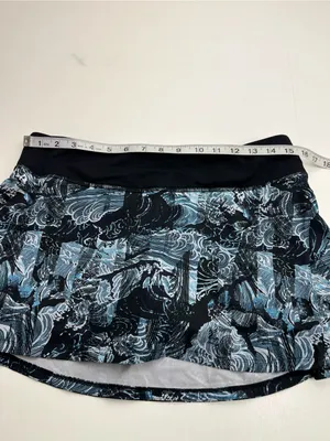 Lululemon‎ Play Off The Pleats Skirt Skort Eternal Wave Starlight Black Womens 8 thumbnail 3