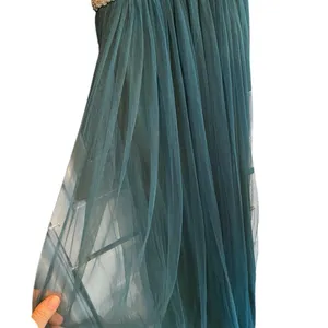 Lulus New Delightful Occasion Emerald Green Beaded Tulle Maxi NYE Dress Gown thumbnail 13