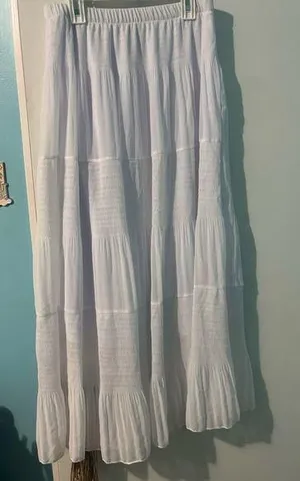 Amazon White Maxi Skirt thumbnail 1