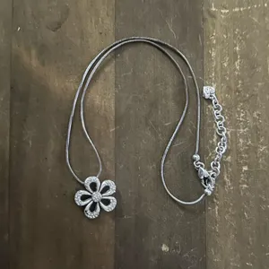 Brighton silver tone infinity flower pendant necklace thumbnail 2