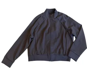 NikeSKIMS Brown Full Zip Track Jacket Mock Neck Ribbed Trim Hem Large Women's thumbnail 1