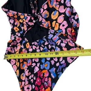 NEW Cupshe Multicolor Leopard Print V-Neck One Piece‎ Swimsuit Slimming XL thumbnail 7