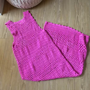 Show Me Your Mumu X Barbie Pink Crochet Dress thumbnail 4