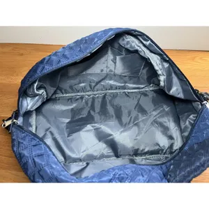 ZUOMANNI Blue Quilted 20" Travel Duffel Bag Soft Carry On Womens Gym Weekender thumbnail 5