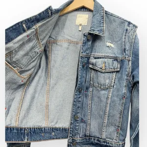 Joie Vintage-inspired Demanda Distressed Denim Jacket size small thumbnail 6