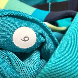 Lululemon Energy Bra Teal Blue Black Strappy Criss Cross Back Size‎ 6 9039 thumbnail 4