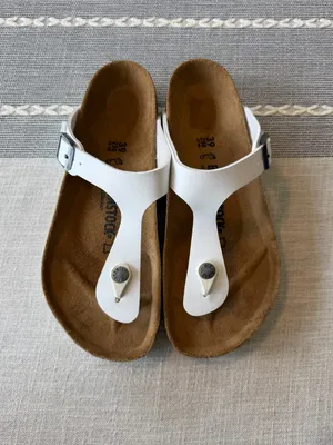 Birkenstock Gizeh Thong Sandals White Women’s Size 39 thumbnail 5