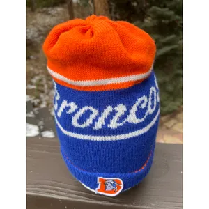 Nike Denver Broncos Blue Orange Acrylic Beanie Hat One Size thumbnail 3