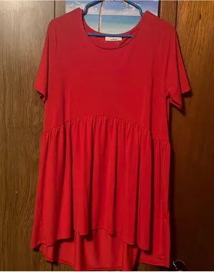 Short sleeve babydoll top thumbnail 2