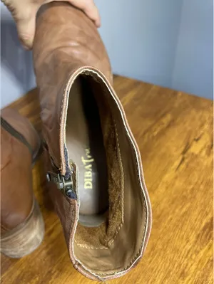 Diba True Hel Lina Tan Leather Vtg Boho Western Slouch Boots thumbnail 5