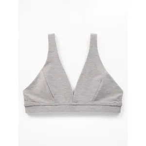 New Athleta S Softluxe Sport Bra Light Grey Heather Small Cup A-C thumbnail 3