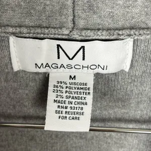 Magaschoni Medium Open Heavy Knit Cardigan Jacket Blazer Chunky Pocket Office thumbnail 4
