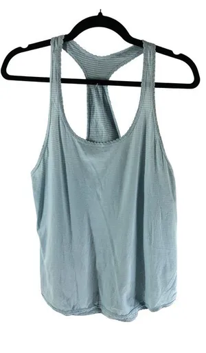 Lululemon 105 F Singlet Tank Top Striped Blue 6? thumbnail 1