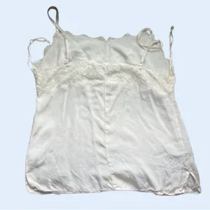 Wishlist Silky satin lace trim neckline y2k cami thumbnail 2
