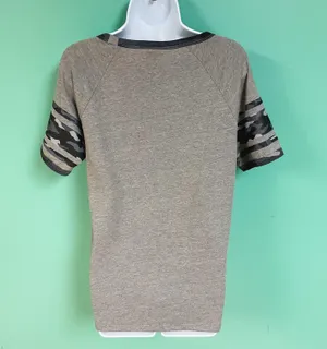 Victoria's Secret PINK Gray Camo Short Sleeve Tee thumbnail 5
