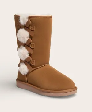 Koolaburra by Ugg Women's Tall Boots‎ Size 8 Chestnut Brown Sherpa Lined thumbnail 1
