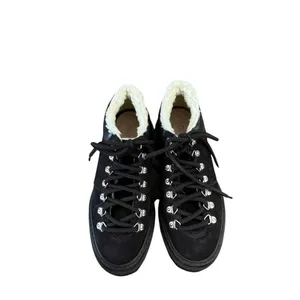 SCHUTZ Lucille Lace Up Sherpa Leather Suede Clogs Mules Sneakers thumbnail 6