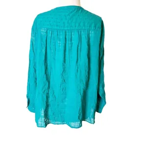 Anthropologie‎ x Pilcro and Letterpress Mila Top turquoise sz S thumbnail 7