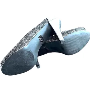 Style & Co Peep Toe Pumps Womens 9.5‎ Silver Glitter Mesh Stiletto Heels thumbnail 7