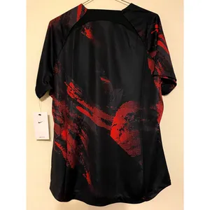 NWT Women's Nike Dri-Fit Canada Short‎ Sleeve Pre-Match Top Size Large Red Black thumbnail 3