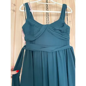 NWT Lulus Sensational Moment Emerald Green Pleated Maxi Dress Bridesmaid Gala XL thumbnail 4