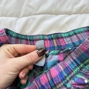 Aerie Shorts Retro Y2K Womens XS Micro Mini Pink Green Plaid 100% Cotton Dainty‎ thumbnail 5