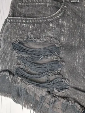 Abercrombie & Fitch Distressed Frayed Hem Cutoff Grunge 90's Punk Denim Shorts thumbnail 3