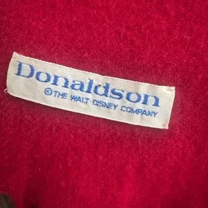 Vintage Donaldson Walt Disney Co. Winnie The Pooh Embroidered Wool Scarf Red thumbnail 6