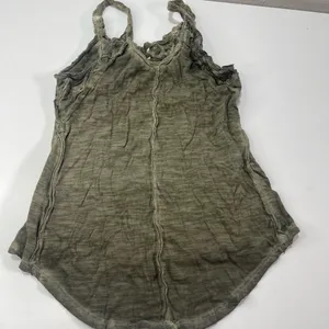 Free People Beaded Olive Green Braided S Top Sleeveless Boho Festival Beach thumbnail 7