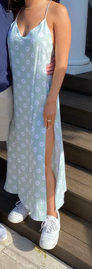 Motel Rocks Mint Green Floral Dress thumbnail 1