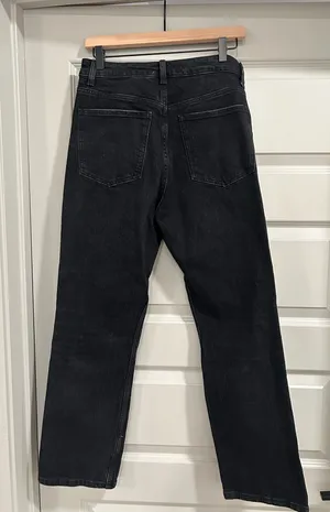 Zara high rise stove pipe jeans thumbnail 4