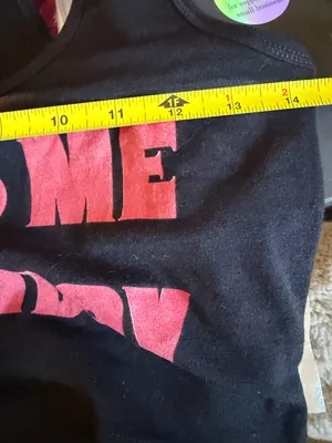 “Kiss Me Cowboy” Black Racerback Crop Tank Top Y2K Western Sz M thumbnail 10