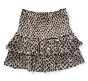 Patterned Mini Skirt 🌞 Brown Size M thumbnail 1