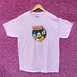 Mickey and Friends Donald Duck Pluto Goofy Disney Tee L thumbnail 1