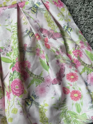 Sugar Thrillz Don’t Bug Me Pink and Green Floral Mini Dress with White Collar thumbnail 3