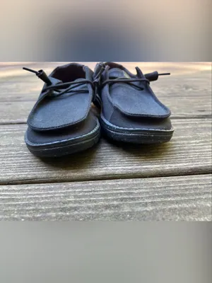 Hey Dude Wendy Canvas Mono Women’s Black Minimalist Loafers/Shoes|Size:W5 EU:36 thumbnail 4
