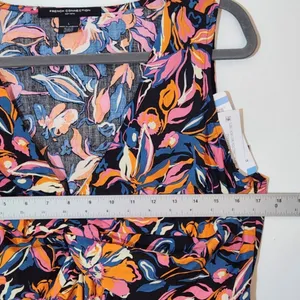 French Connection Cotton Floral Midi Dress Size Large NWT Wedding Guest Dress thumbnail 8