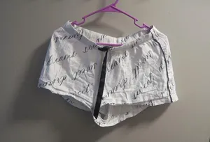 Victoria's Secret sweet dreams all over pajamas shorts in white and black size small. thumbnail 2