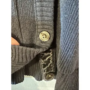 Abercrombie Fitch VTG Navy Blue Ribbed Button‎ Front Cardigan Sweater Preppy thumbnail 4