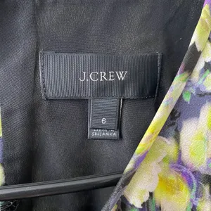 J.Crew Cottage Coquette 6 Yellow‎ Purple Floral Dress Impressionist Print thumbnail 5
