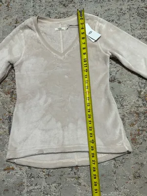 UGG Daisy Cozy Sweater Sweatshirt Fleece Cream Size Small NEW thumbnail 6