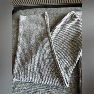 Madewell Ribbed Gathered Sleeve Top Gray Size Small‎ thumbnail 5