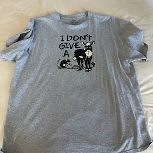I don’t give a rat’s ass corny graphic tee Gray Size XXL thumbnail 2