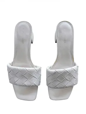 Marc Fisher Casper Sandals Faux Leather Block Heels Size 8.5 thumbnail 2