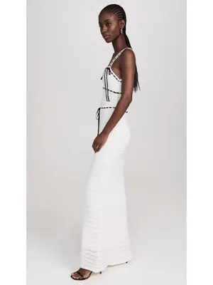 For Love & Lemons Mayfair Maxi Dress in White XSmall Womens Knit thumbnail 15